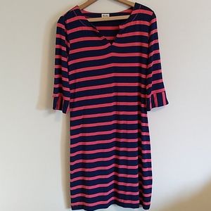 Hatley Blue and Coral Striped Dress